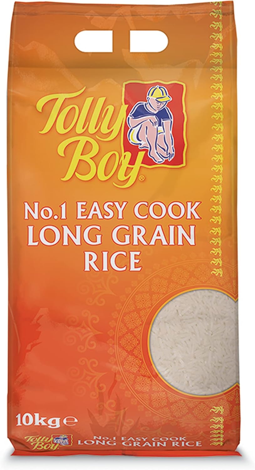 Easy Cook Long Grain White Rice 10kg by Tolly Boy