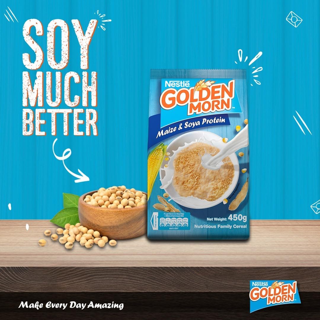 Golden Morn 900g | Maize & Soya Protein | PACK OF 1| Nutritious Family Cereal | Nigerian