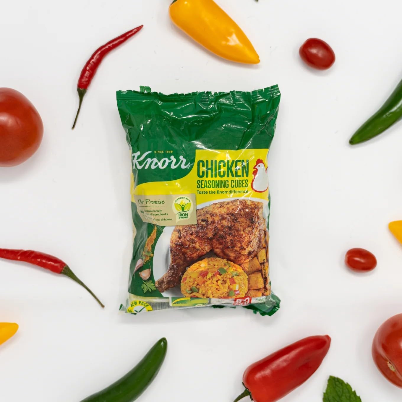 Knorr CHICKEN SEASONING CUBES 360g , 40 Cubes , 8g Each Cube , Made With Real Chicken , Nigerian. - GLOXMART