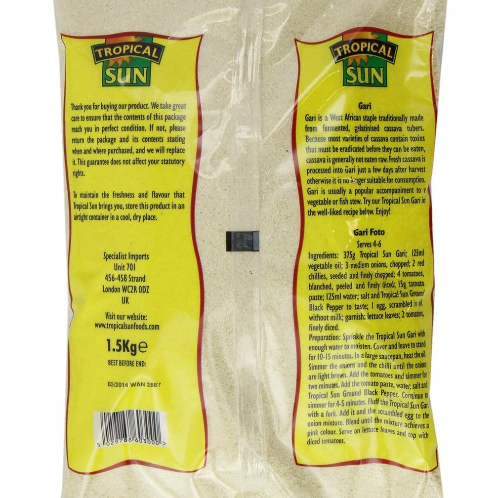 Tropical Sun Gari White 1.5 kg - GLOXMART