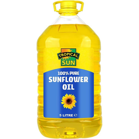 Tropical Sun Sunflower Oil 5l (Pack of 1)|Great for Cooking, Baking, Frying, Salads & Sauces - GLOXMART