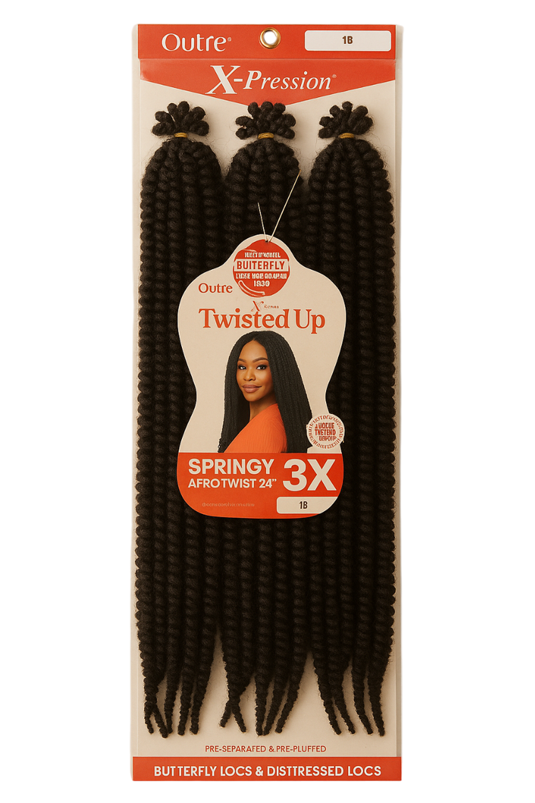 Outre Crochet Braids X-Pression Twisted Up 3X Springy Afro Twist