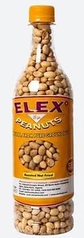 ELEX Peanuts 400g | PACK OF 1 | Roasted Snack in Bottle Container | Roasted Peanuts | Natural | From Pure Groundnut.