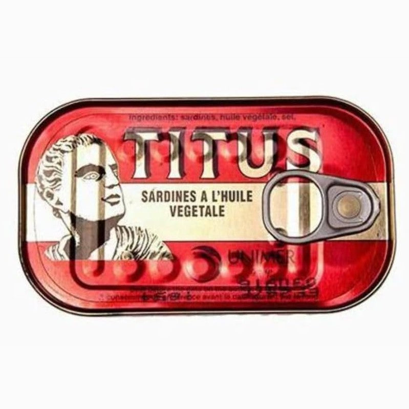 Titus Sardines in Vegetable Oil, 125g, Pack of 10