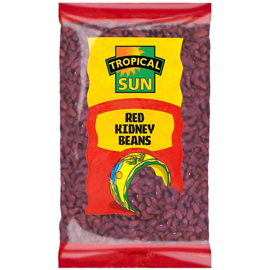 Tropical Sun Red Kidney Beans 5kg (Pack of 1)| Premium Whole Kidney Beans | Ideal for Stews, Rice & Peas, Chilli, Soups & Everyday Cooking | Rich Texture, Plant-Based Protein