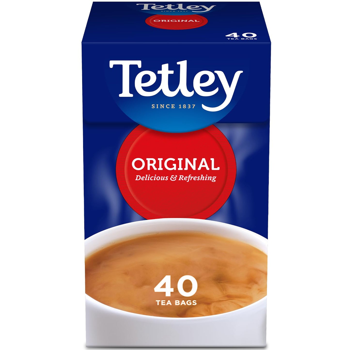 Tetley Original Black Tea Bags - Full Flavoured British Brew - Perfect for Breakfast or Anytime - Rainforest Alliance Certified - 160 Teabags (1 Pack)