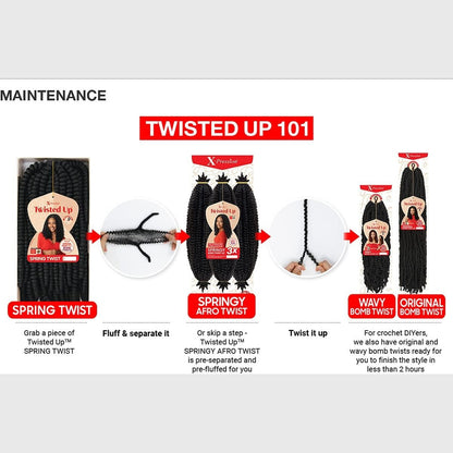 (1-Pack, 2T1B/27) 24" Outre Crochet Braids X-Pression Twisted Up 3X Springy Afro Twist 24" (1-Pack, 2T1B/27)