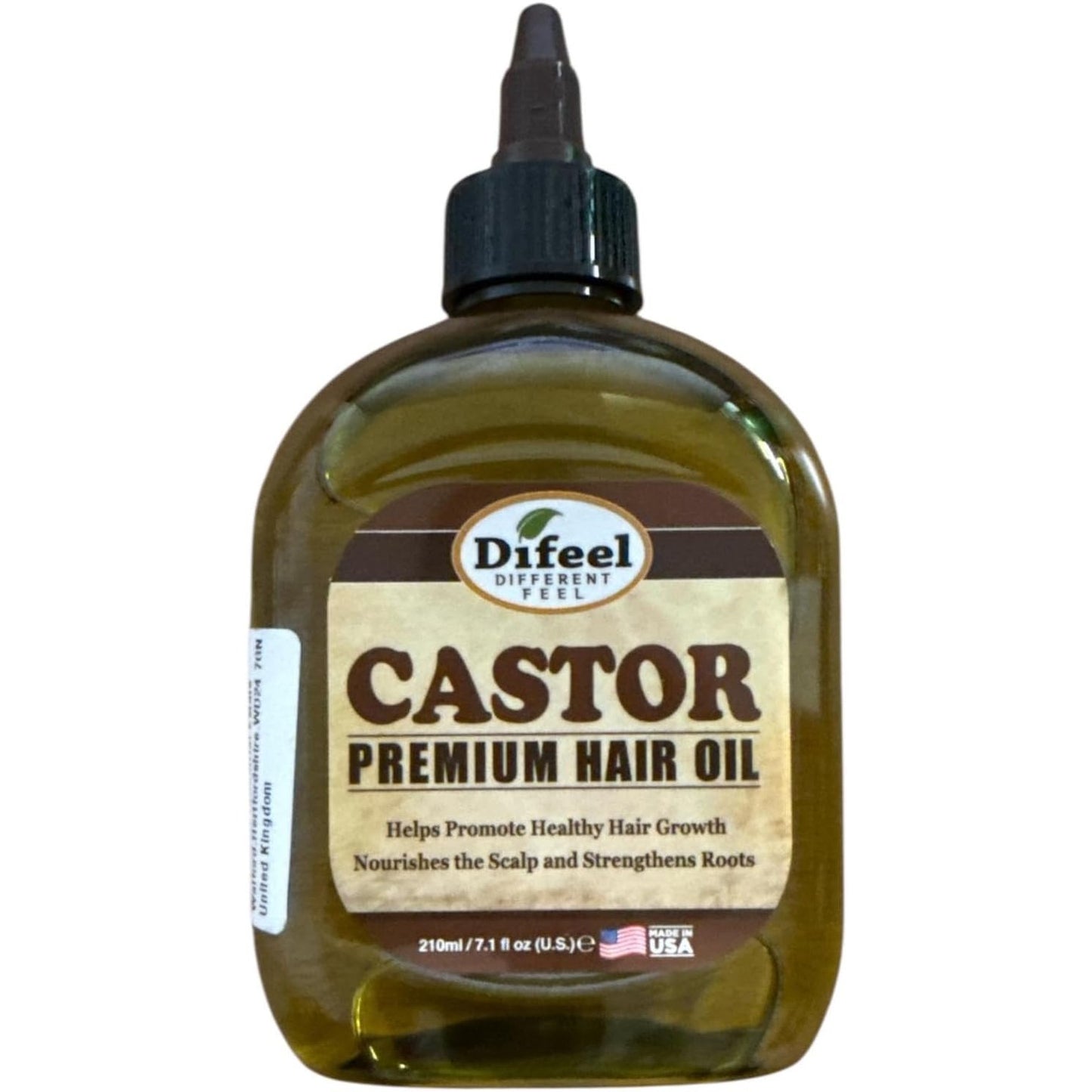 Difeel Premium 99% Natural Castor Hair Oil, Helps Promote Healthy Hair Growth, Nourishes Scalp & Strengthens Roots 235 ml