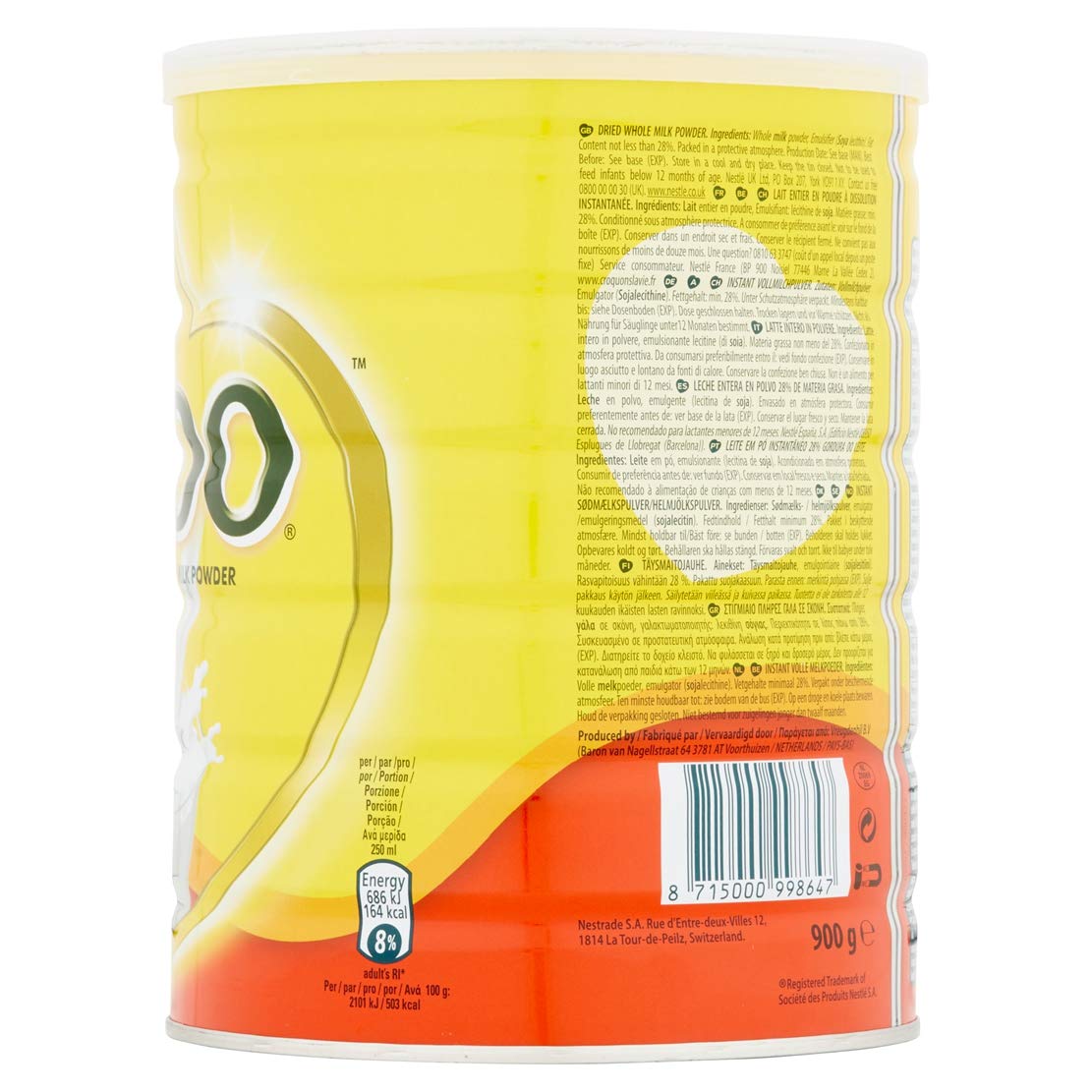 Nido Instant Full Cream Milk Powder 900g Tin