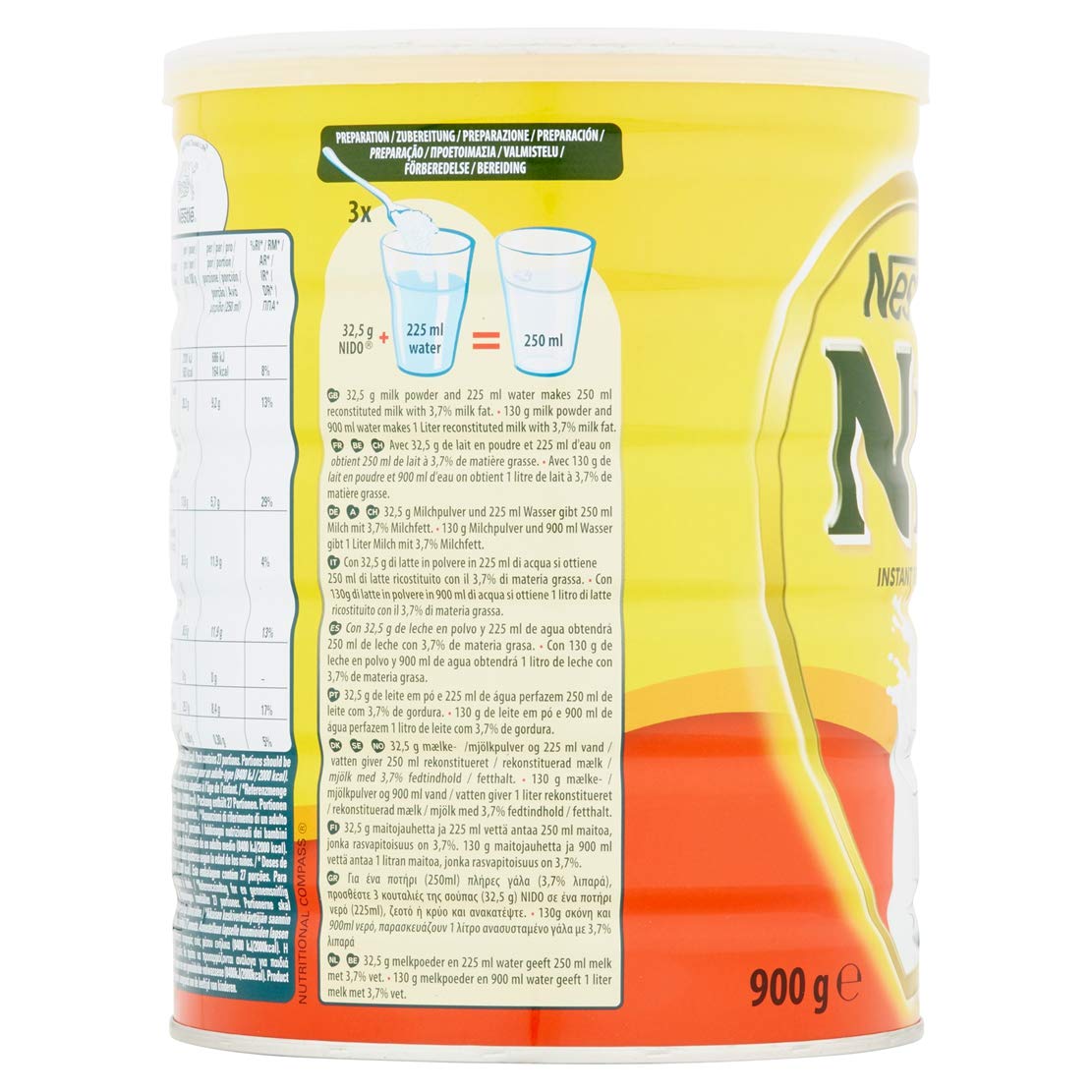 Nido Instant Full Cream Milk Powder 900g Tin