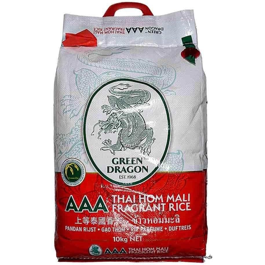 Green Dragon Long Grain Rice 10kg | long Grain Rice for Perfect, Fluffy Results | Sealed for Freshness | Ensuring Long Shelf Life | Pack for Home, Restaurants, or Meal Prepping