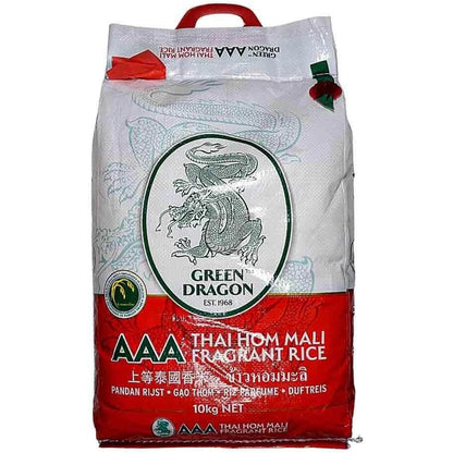 Green Dragon Long Grain Rice 10kg | long Grain Rice for Perfect, Fluffy Results | Sealed for Freshness | Ensuring Long Shelf Life | Pack for Home, Restaurants, or Meal Prepping