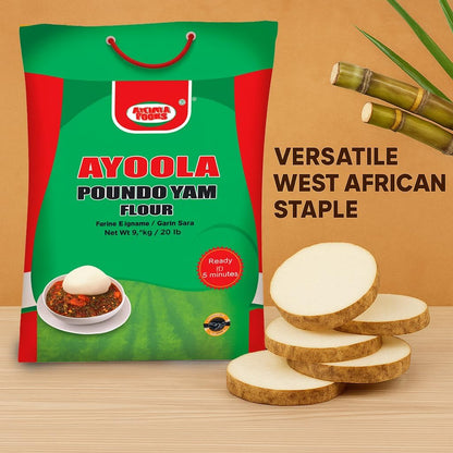 Ayoola Poundo Yam Flour – 3.6kg Pack | Authentic Instant Yam Flour | Traditional Nigerian & African Swallow Dish