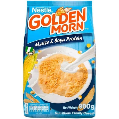 Golden Morn 900g | Maize & Soya Protein | PACK OF 1| Nutritious Family Cereal | Nigerian