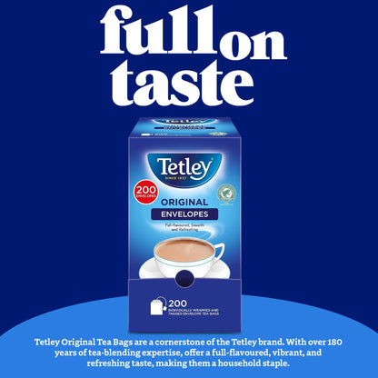 Tetley Original Black Tea Bags - Full Flavoured British Brew - Perfect for Breakfast or Anytime - Rainforest Alliance Certified - 160 Teabags (1 Pack)