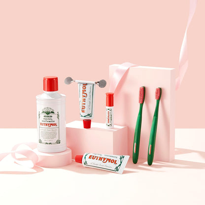 Euthymol Original Toothpaste 75ml x 6, Fluoride Free Anti-Plaque Antibacterial Cavity Teeth Gums Clean Healthy Protection Refresh Daily Oral Enamel Dental Care