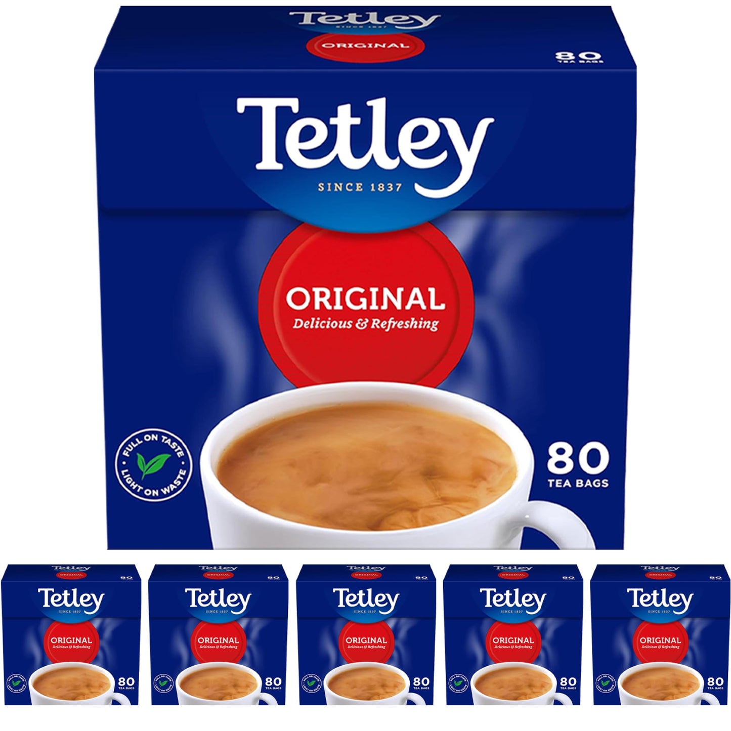 Tetley Original Black Tea Bags - Full Flavoured British Brew - Perfect for Breakfast or Anytime - Rainforest Alliance Certified - 160 Teabags (1 Pack)