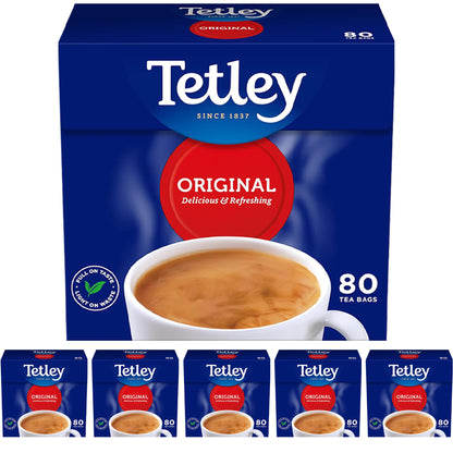 Tetley Original Black Tea Bags - Full Flavoured British Brew - Perfect for Breakfast or Anytime - Rainforest Alliance Certified - 160 Teabags (1 Pack)