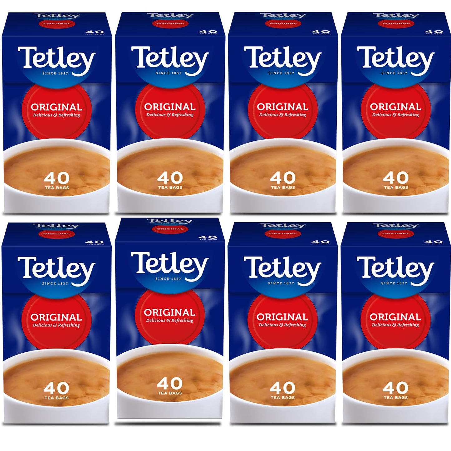 Tetley Original Black Tea Bags - Full Flavoured British Brew - Perfect for Breakfast or Anytime - Rainforest Alliance Certified - 160 Teabags (1 Pack)