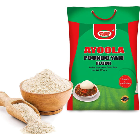 Ayoola Poundo Yam Flour – 3.6kg Pack | Authentic Instant Yam Flour | Traditional Nigerian & African Swallow Dish