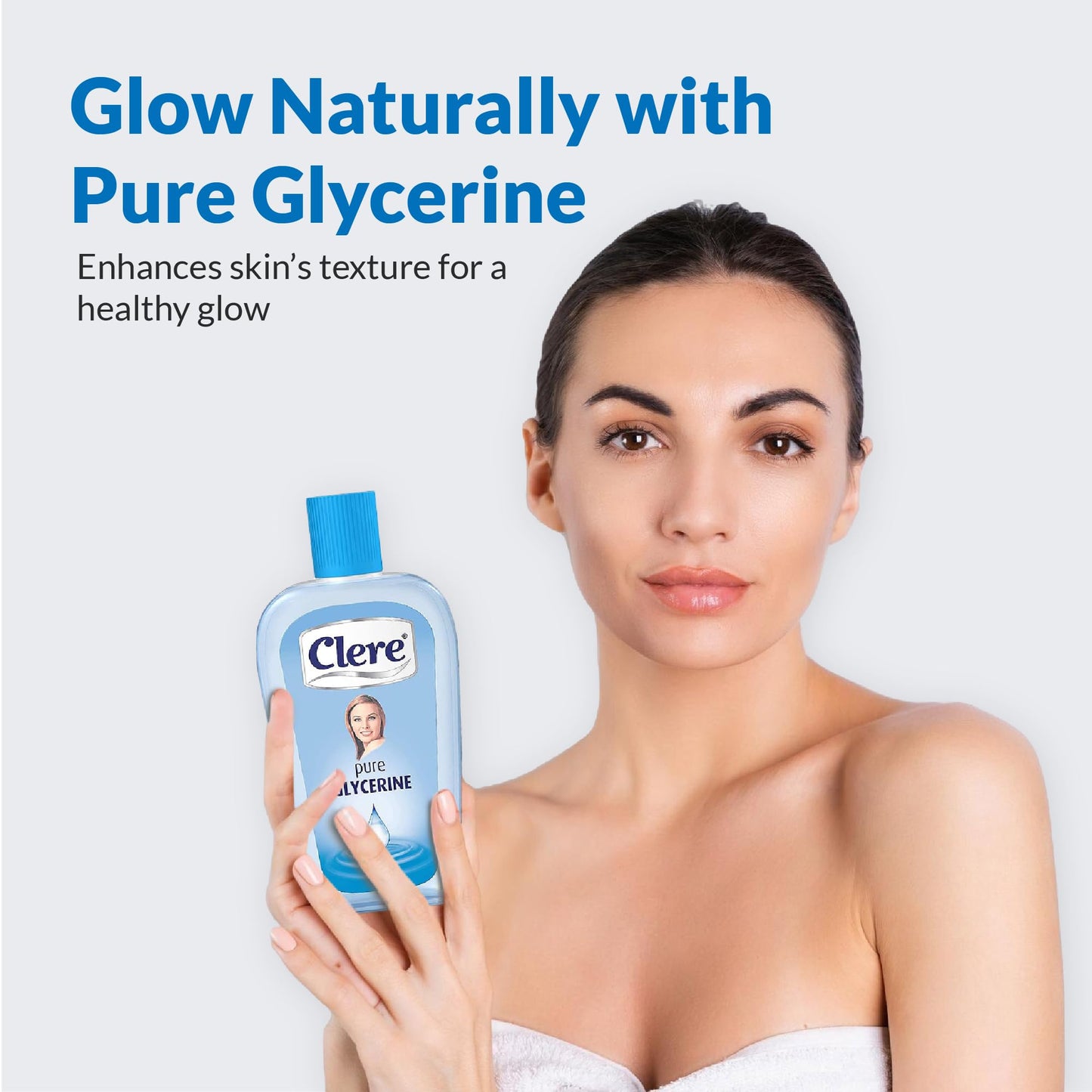 CLERE 100% Pure Glycerin Liquid for Versatile Body Skin Care, Glycerine for Face Moisturizes Dry Skin & Softens, Glycerol Reduces Stretch Marks 100 ml (Pack of 1) Sourced by Bronx International Ltd