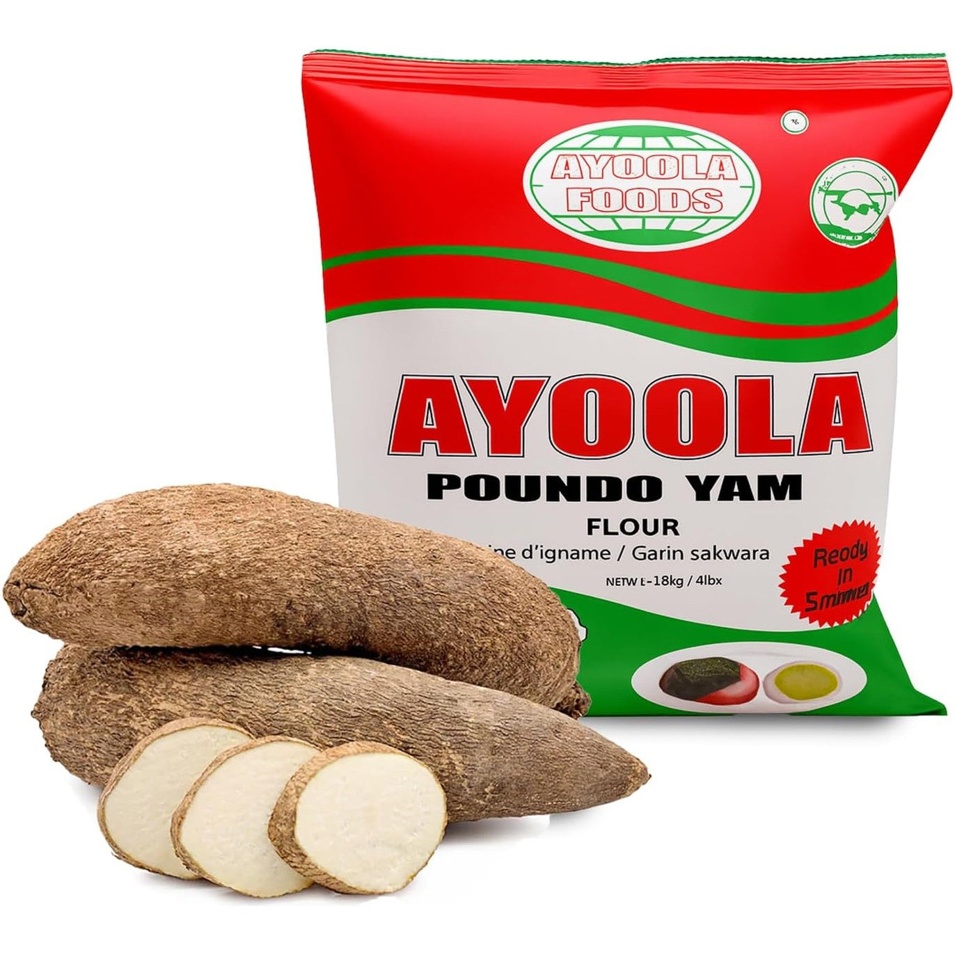 Ayoola Poundo Yam Flour – 3.6kg Pack | Authentic Instant Yam Flour | Traditional Nigerian & African Swallow Dish