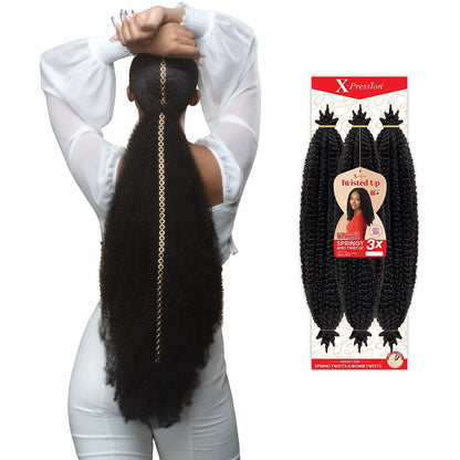 (1-Pack, 2T1B/27) 24" Outre Crochet Braids X-Pression Twisted Up 3X Springy Afro Twist 24" (1-Pack, 2T1B/27)