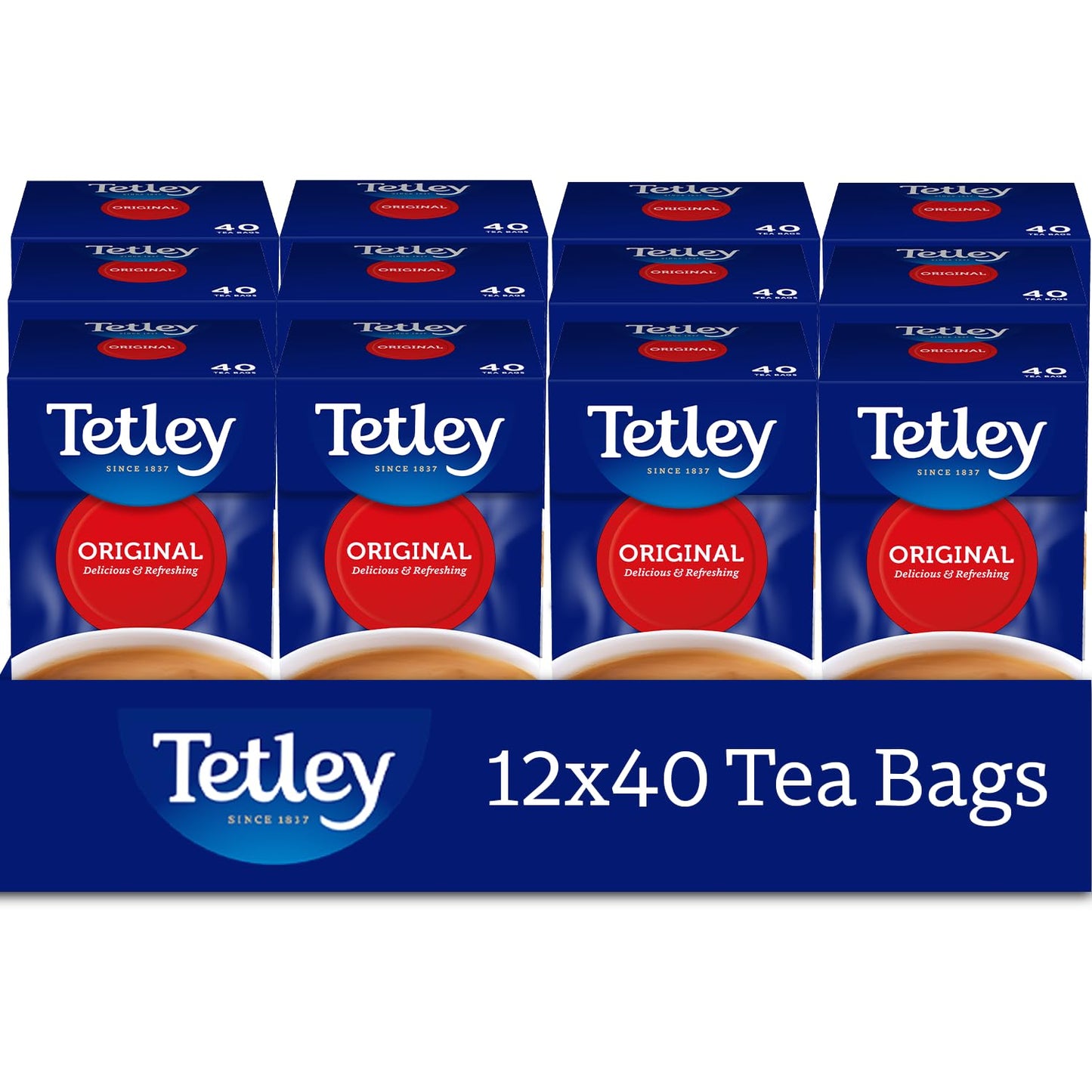 Tetley Original Black Tea Bags - Full Flavoured British Brew - Perfect for Breakfast or Anytime - Rainforest Alliance Certified - 160 Teabags (1 Pack)