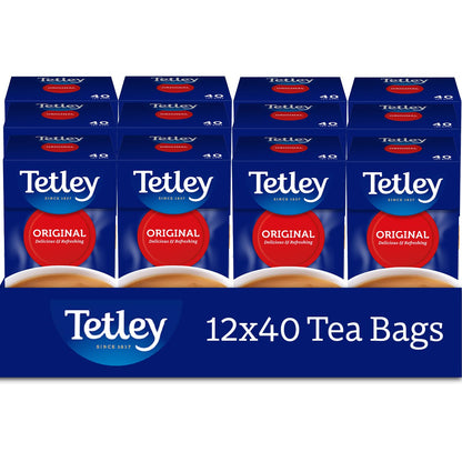 Tetley Original Black Tea Bags - Full Flavoured British Brew - Perfect for Breakfast or Anytime - Rainforest Alliance Certified - 160 Teabags (1 Pack)