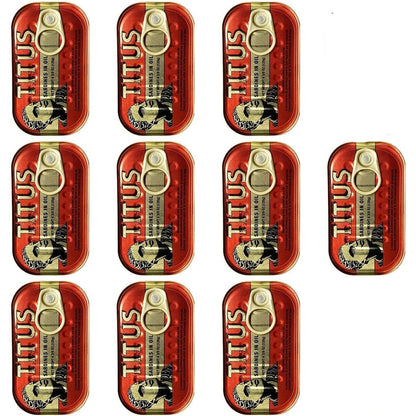 Titus Sardines in Vegetable Oil, 125g, Pack of 10