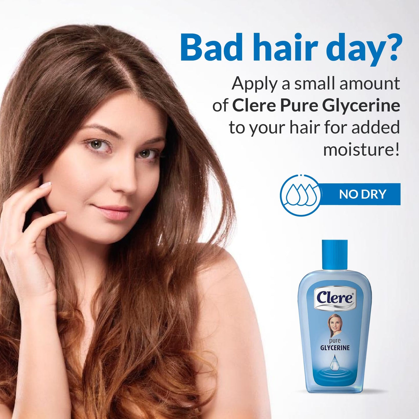 CLERE 100% Pure Glycerin Liquid for Versatile Body Skin Care, Glycerine for Face Moisturizes Dry Skin & Softens, Glycerol Reduces Stretch Marks 100 ml (Pack of 1) Sourced by Bronx International Ltd