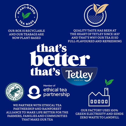 Tetley Original Black Tea Bags - Full Flavoured British Brew - Perfect for Breakfast or Anytime - Rainforest Alliance Certified - 160 Teabags (1 Pack)