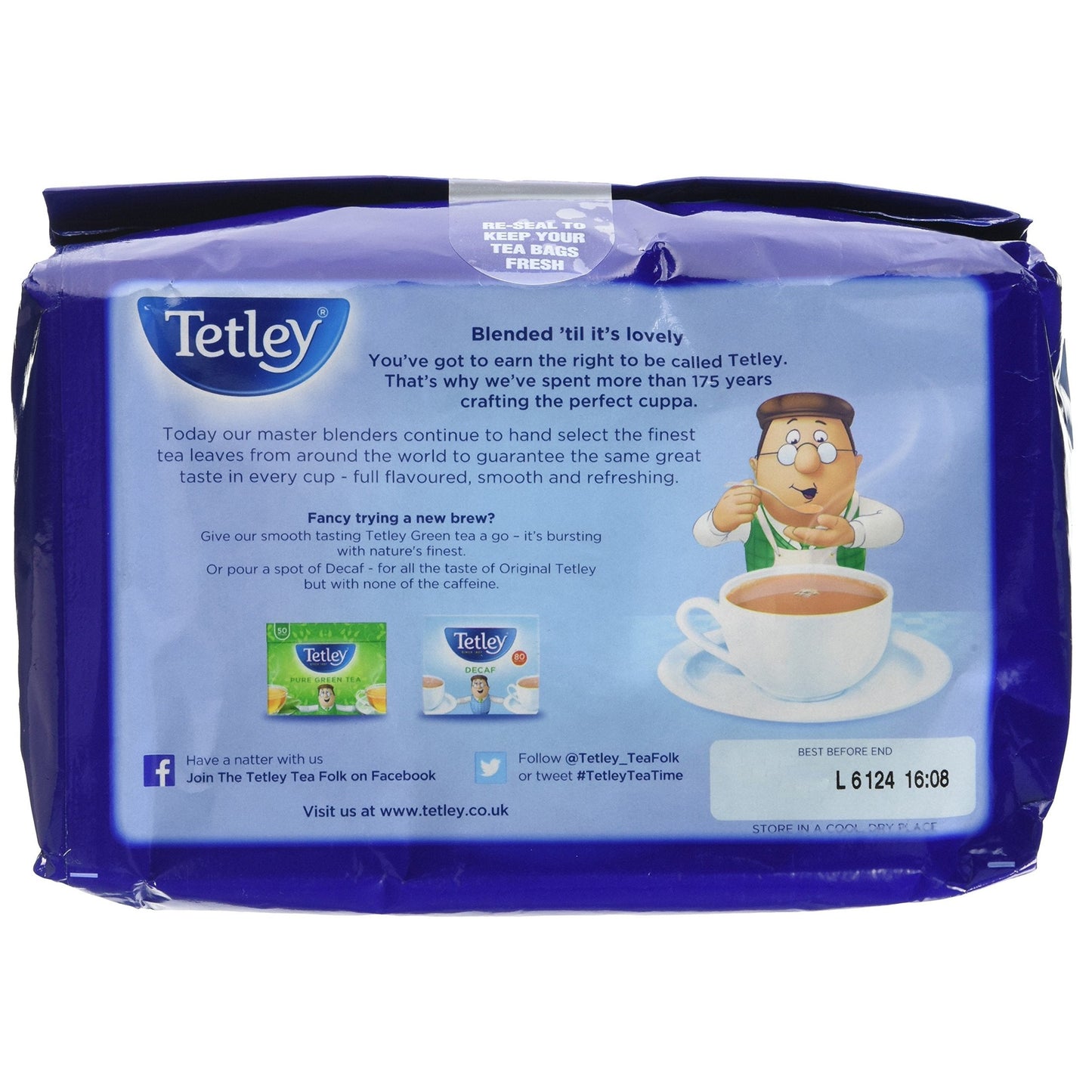 Tetley Original Black Tea Bags - Full Flavoured British Brew - Perfect for Breakfast or Anytime - Rainforest Alliance Certified - 160 Teabags (1 Pack)