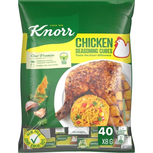 Knorr CHICKEN SEASONING CUBES 360g , 40 Cubes , 8g Each Cube , Made With Real Chicken , Nigerian. - GLOXMART