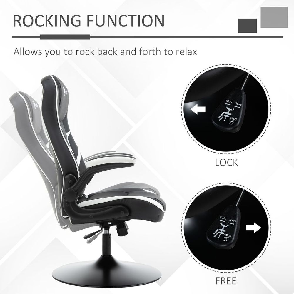 Racing Office Chair PVC Leather Computer Gaming Height Adjustable