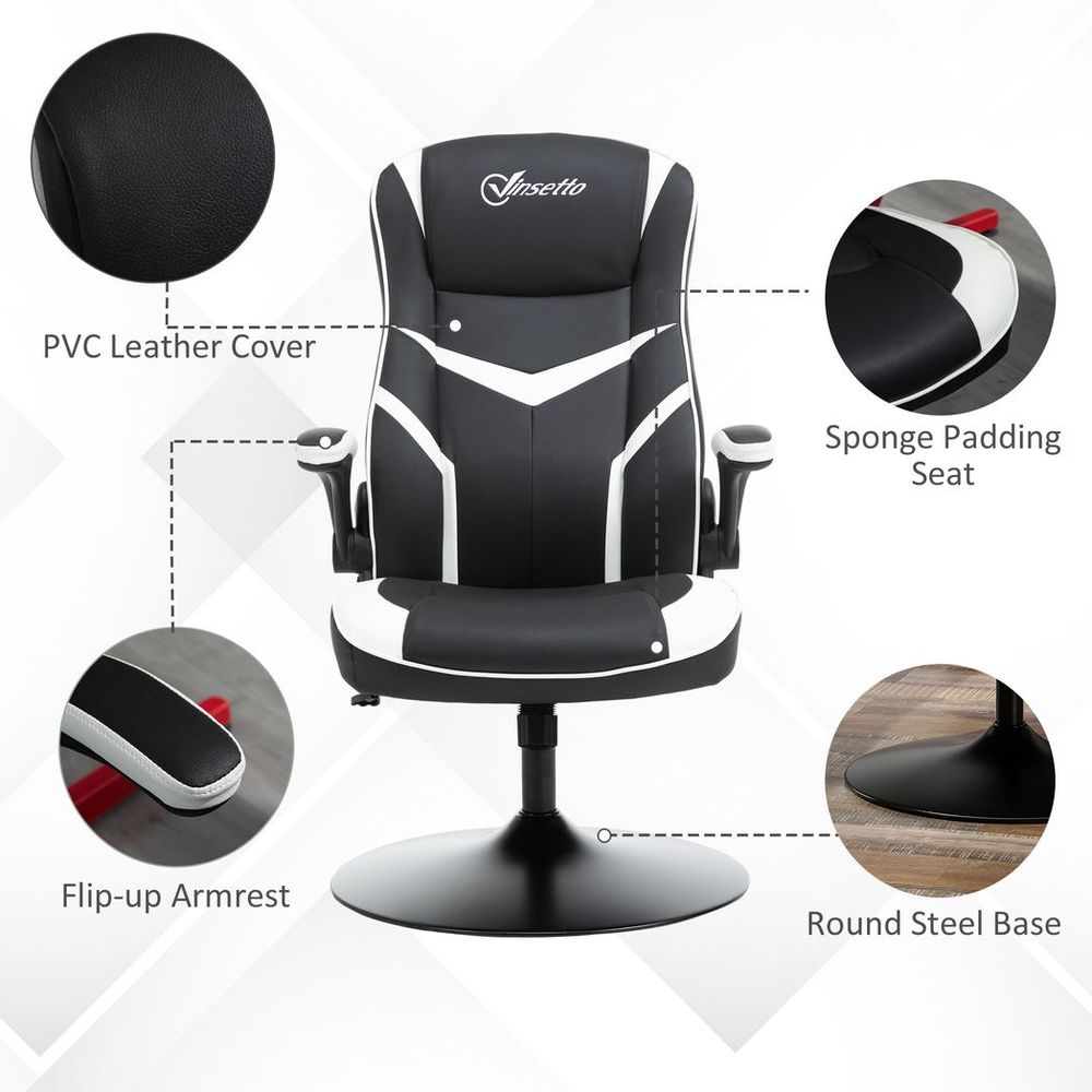 Racing Office Chair PVC Leather Computer Gaming Height Adjustable